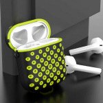 Wholesale Airpod (2 / 1) Honeycomb Mesh Sports Cover Skin for Airpod Charging Case (Black Green)